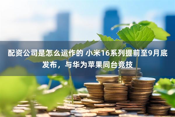 配资公司是怎么运作的 小米16系列提前至9月底发布，与华为苹果同台竞技